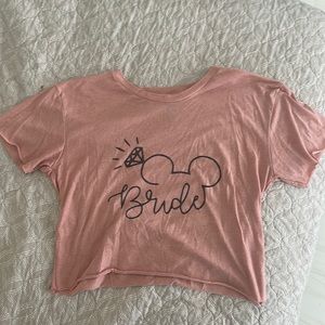 NEVER WORN “Bride” Disney Cropped Tshirt